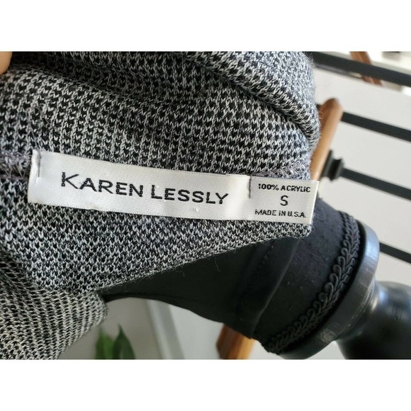 Karen Lessley Women's Gray 100% Acrylic Long Sleeve Button Two Piece Suits Small - Picture 8 of 10